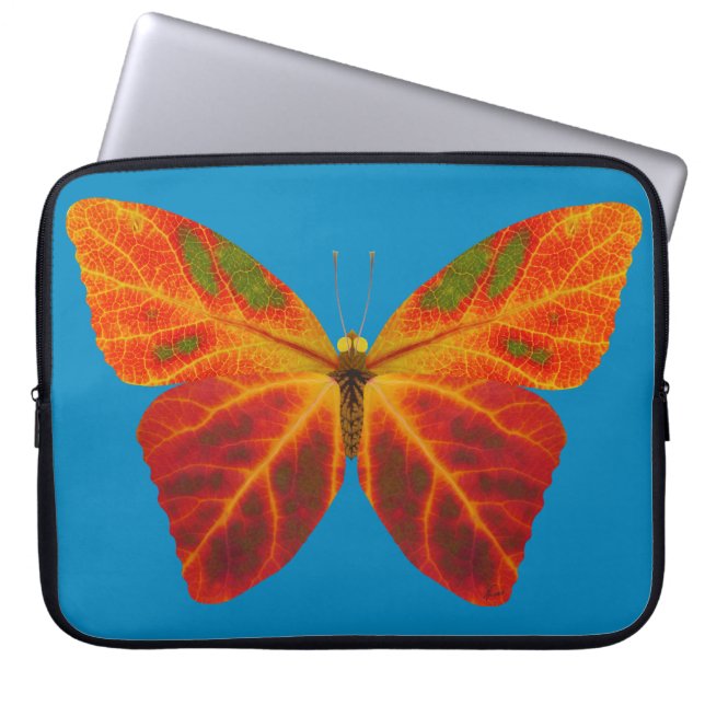 Aspen Leaf Butterfly 2 Laptop Sleeve (Front)