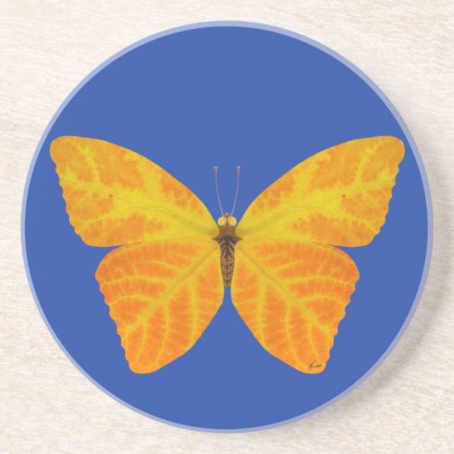 Aspen Leaf Butterfly 3 Coaster (Front)