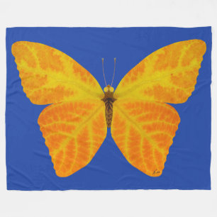 Aspen Leaf Butterfly 3 Fleece Blanket