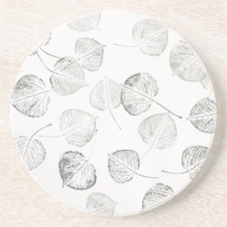 Aspen Leaf Prints Design © Sandy Long Coaster