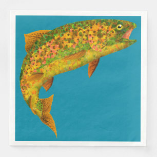 Aspen Leaf Rainbow Trout 2 Napkin