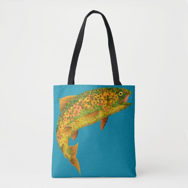 Aspen Leaf Rainbow Trout 2 Tote Bag (Front)
