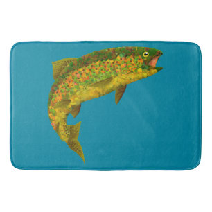 Aspen Leaf Rainbow Trout 3 Bath Mat