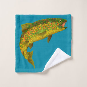 Aspen Leaf Rainbow Trout 3 Bath Towel Set