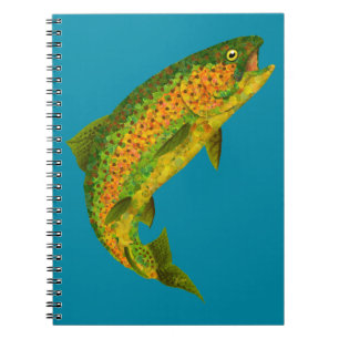 Aspen Leaf Rainbow Trout 4 Notebook
