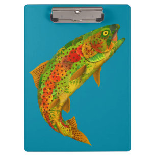 Aspen Leaf Rainbow Trout 5 Clipboard