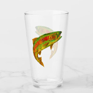 Aspen Leaf Rainbow Trout 5 Glass