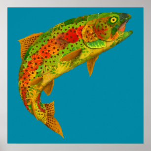 Aspen Leaf Rainbow Trout 5 Poster