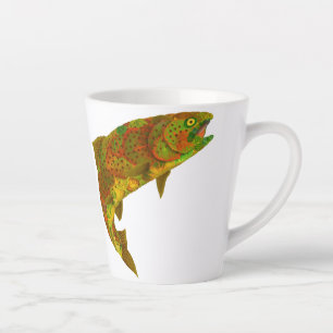 Aspen Leaf Rainbow Trout 6 Latte Mug