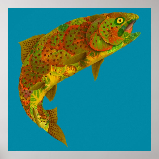 Aspen Leaf Rainbow Trout 6 Poster (Front)