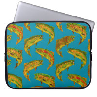 Aspen Leaf Rainbow Trout Seamless Pattern 2018