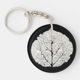 Aspen Leaf Skeleton 1 Key Ring