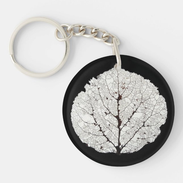 Aspen Leaf Skeleton 1 Key Ring (Front)