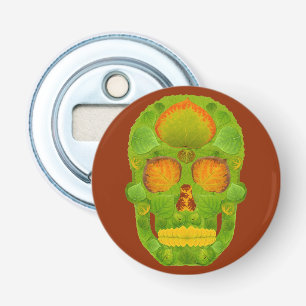 Aspen Leaf Skull 10 Bottle Opener