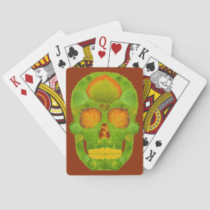 Aspen Leaf Skull 10 Playing Cards