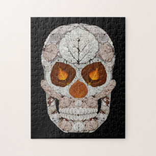 Aspen Leaf Skull 11 Jigsaw Puzzle