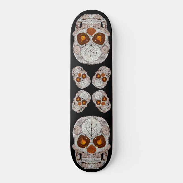 Aspen Leaf Skull 11 Skateboard (Front)