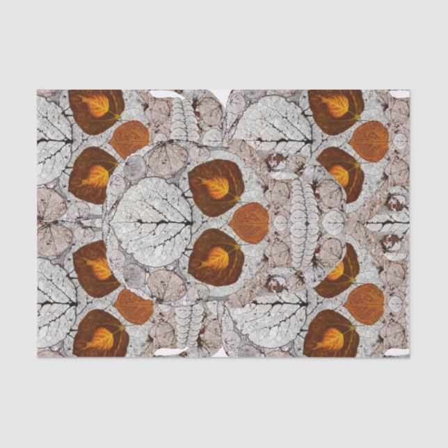 Aspen Leaf Skull 11 Tissue Paper (Front)