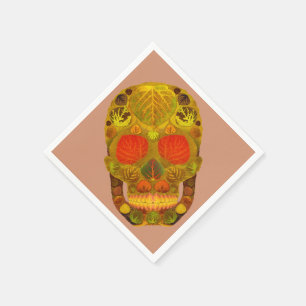 Aspen Leaf Skull 12 Napkin