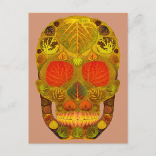 Aspen Leaf Skull 12 Postcard