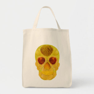 Aspen Leaf Skull 1 Tote Bag