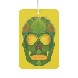 Aspen Leaf Skull 9 Car Air Freshener