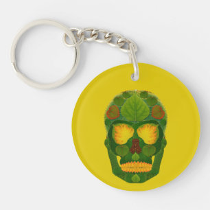 Aspen Leaf Skull 9 Key Ring