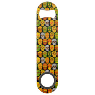 Aspen Leaf Skulls seamless pattern 2018