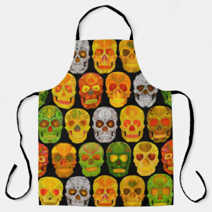 Aspen Leaf Skulls seamless pattern 2018 Apron