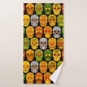 Aspen Leaf Skulls seamless pattern 2018 Bath Towel Set