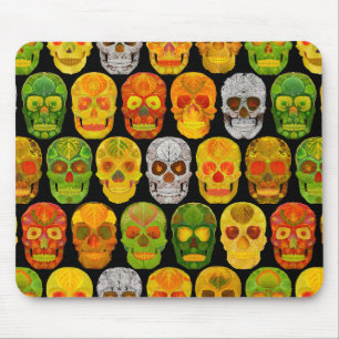 Aspen Leaf Skulls seamless pattern 2018 Mouse Mat