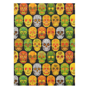 Aspen Leaf Skulls seamless pattern 2018 Tablecloth