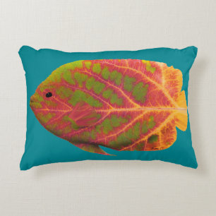 Aspen Leaf Tropical Fish 1 Decorative Cushion