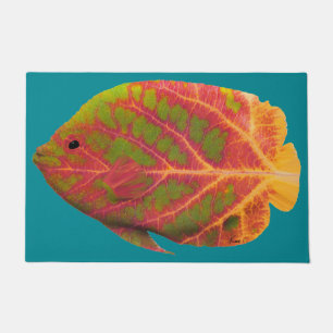 Aspen Leaf Tropical Fish 1 Doormat
