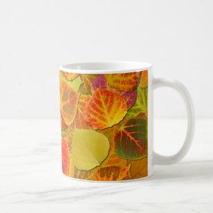 Aspen Leaves Collage Solid Medley 1 Coffee Mug