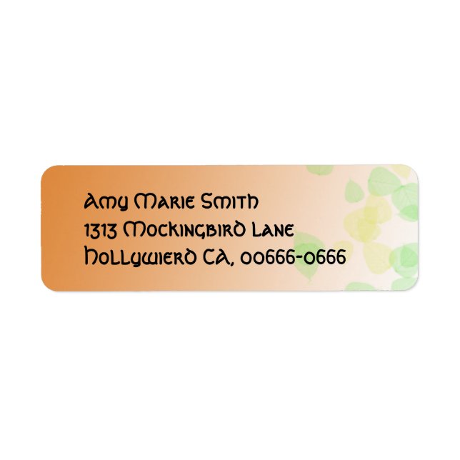 Aspen Leaves Fantasy Address Label (Front)