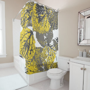 aspen leaves shower curtain