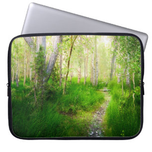 Aspen Meadow Laptop Sleeve Green Nature Case