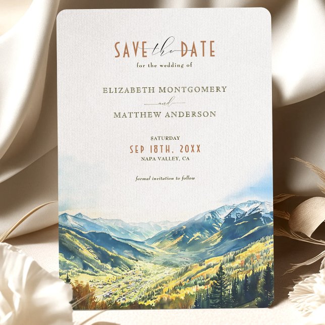 Aspen Mountain Charm Save-the-Date Invitation (Creator Uploaded)