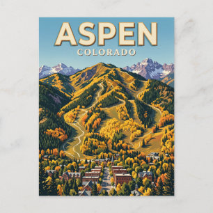 Aspen Mountain Colorado Postcard