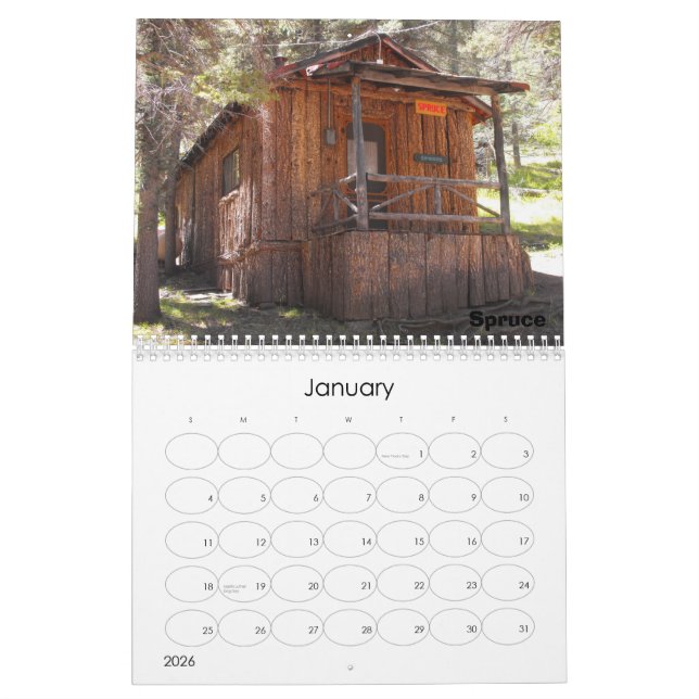 Aspen Park Cabins Calendar (Jan 2026)