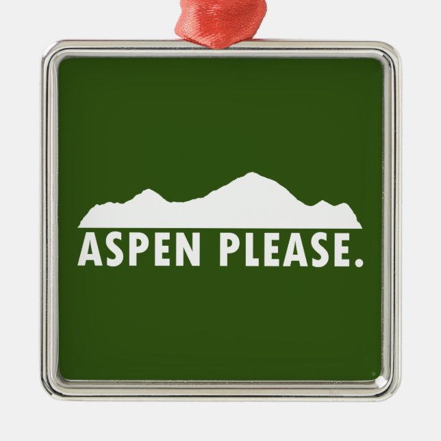 Aspen Please Metal Tree Decoration (Front)
