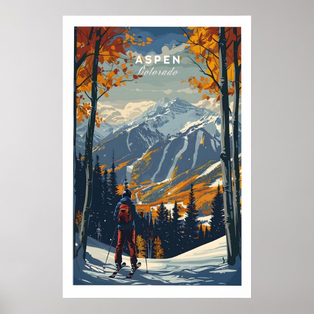 Aspen Print Ski Poster 1 (Front)