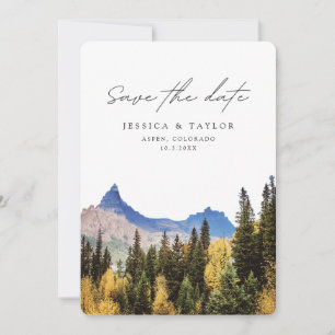Aspen Save the Date Colorado Wedding Invitation