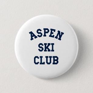 Aspen Ski Club Colorado Ski Mountain Travel Skier  6 Cm Round Badge