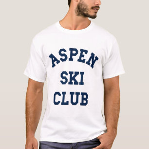 Aspen Ski Club Colorado Ski Mountain Travel Skier T-Shirt