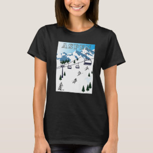 Aspen Ski Rocky Mountains Winter Sports Ski Rescue T-Shirt