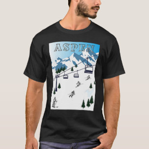 Aspen Ski Rocky Mountains Winter Sports Ski Rescue T-Shirt