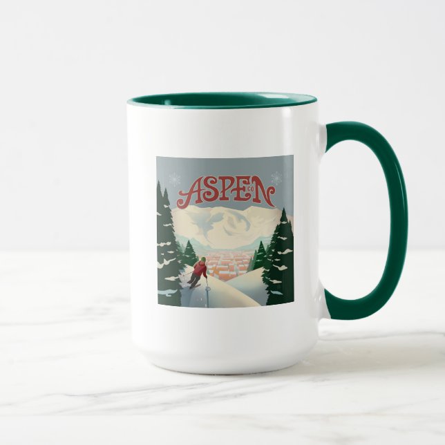 Aspen Skier | Colorado Mug (Right)