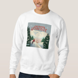 Aspen Skier   Colorado Sweatshirt